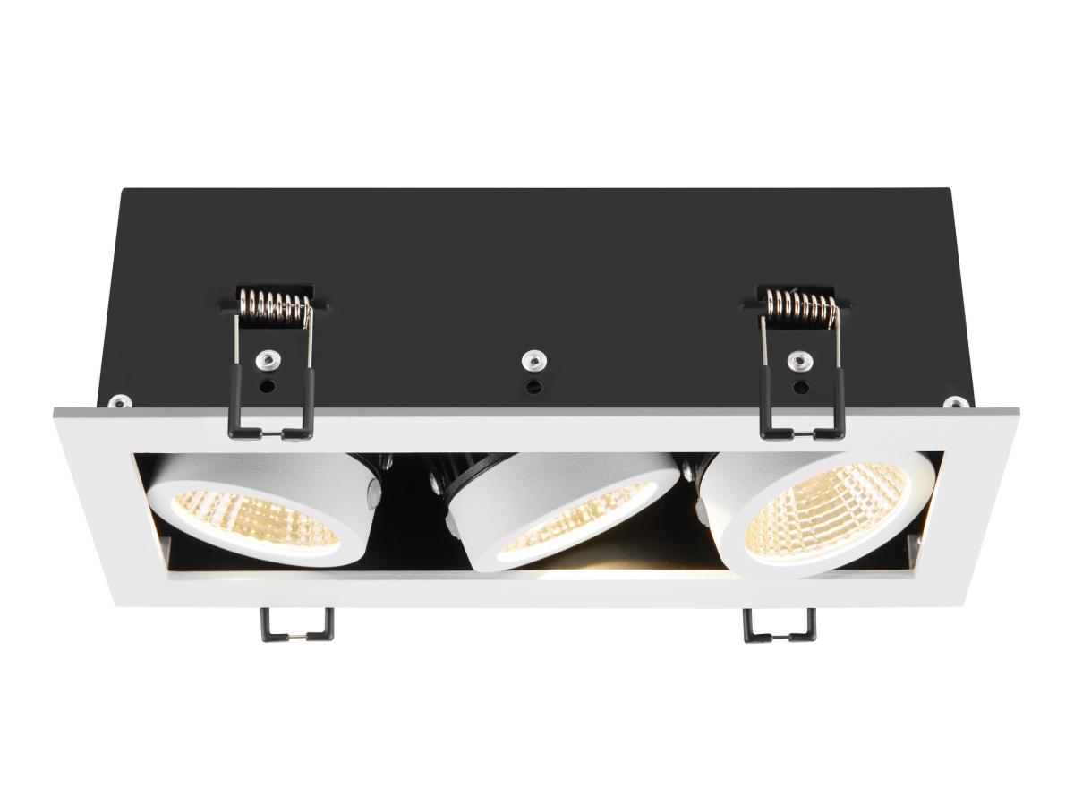Spot Encastré Kadux Triple 3000 K 38c Ip 20 Carré Blanc - Slv - 1007568