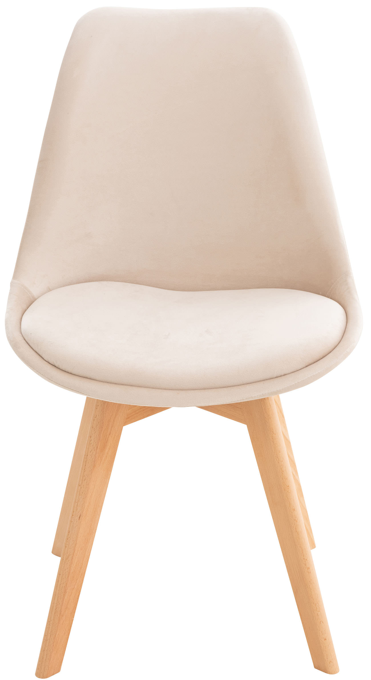 Chaise En Velours Linares Beige