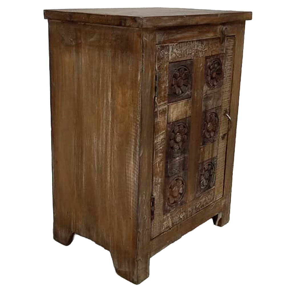 Table De Chevet En Bois Fabriquée À La Main50x36x71h Cm