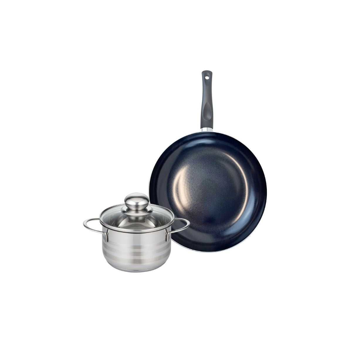 Batterie De Cuisine 1 Poêle 28cm + 1 Faitout 16cm Prima Brillant