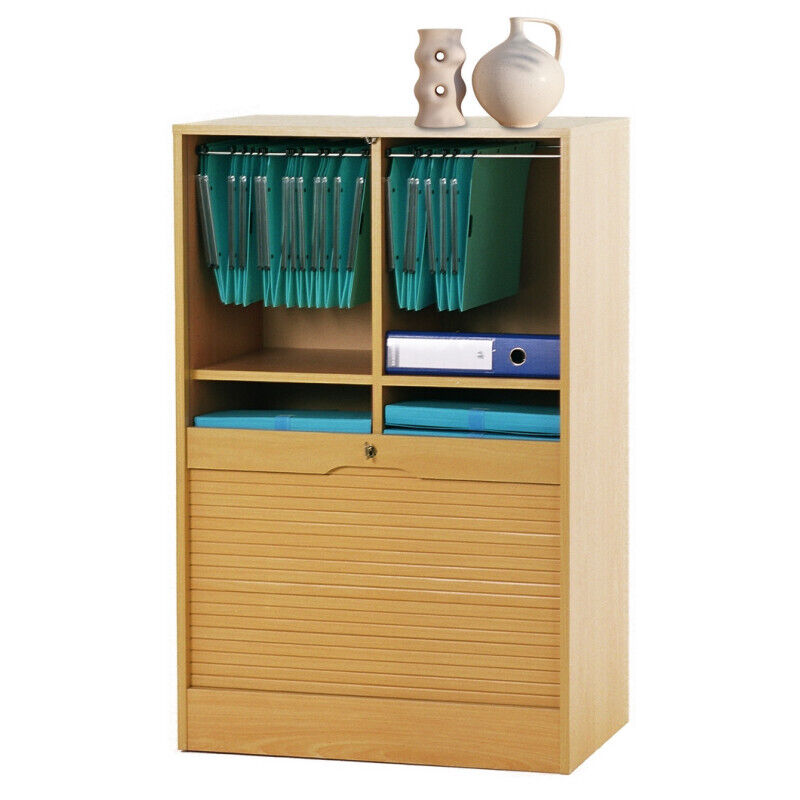 Classeur À Rideau Beaux Meubles Pas Chers 8 Tablettes 70 X 108 X 44 Cm Hêtre
