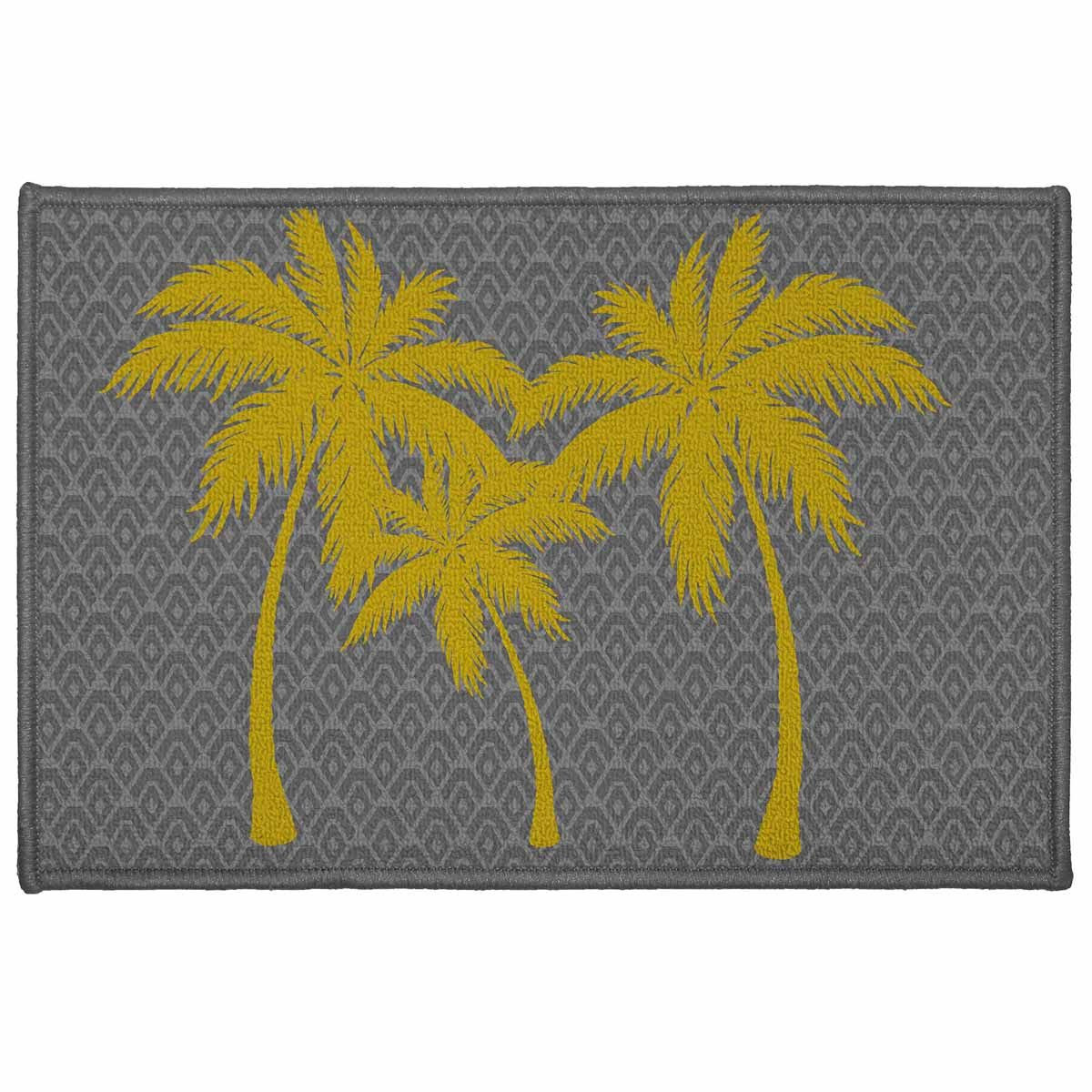 Tapis Déco Imprimé "pure Line" 40x60cm Or & Gris