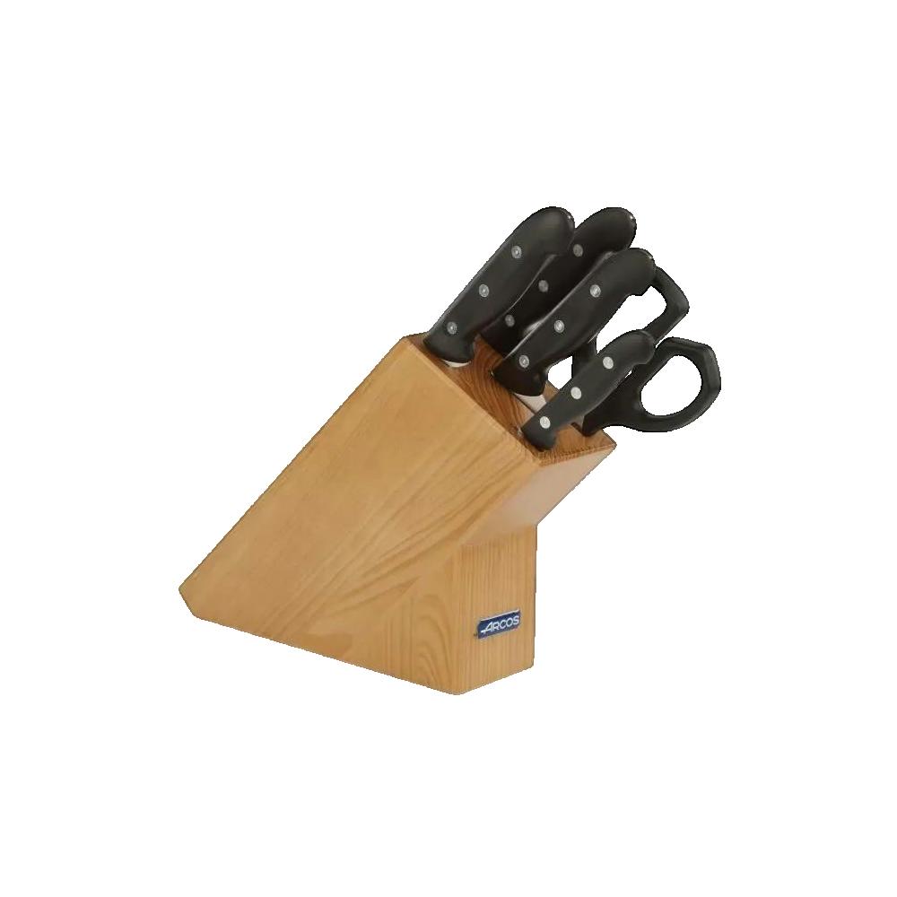 Couteaux De Cuisine Arcos Maitre Acier Inox Ergonomique Bois Noir