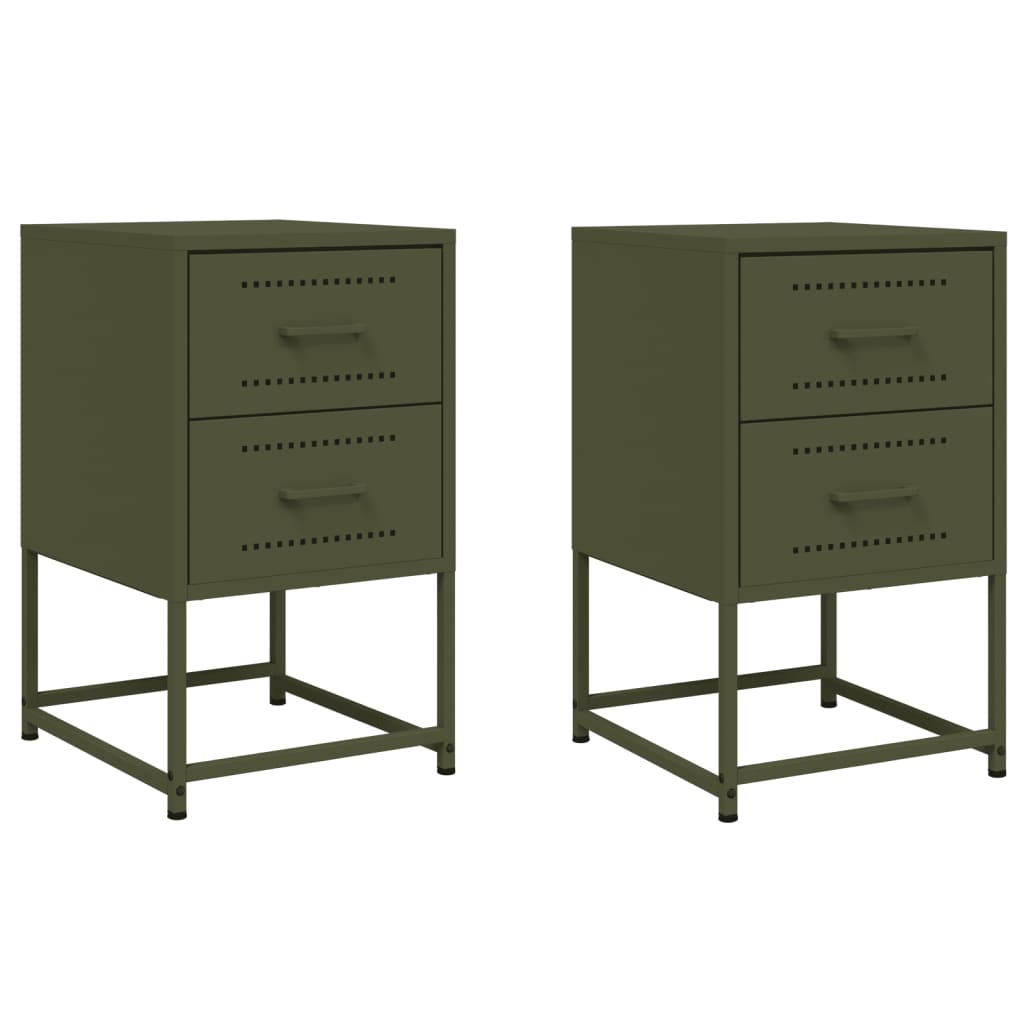 Lot De 2 Tables De Chevet Avec Deux Tiroirs 36 X 39 X 60,5 Dec035771
