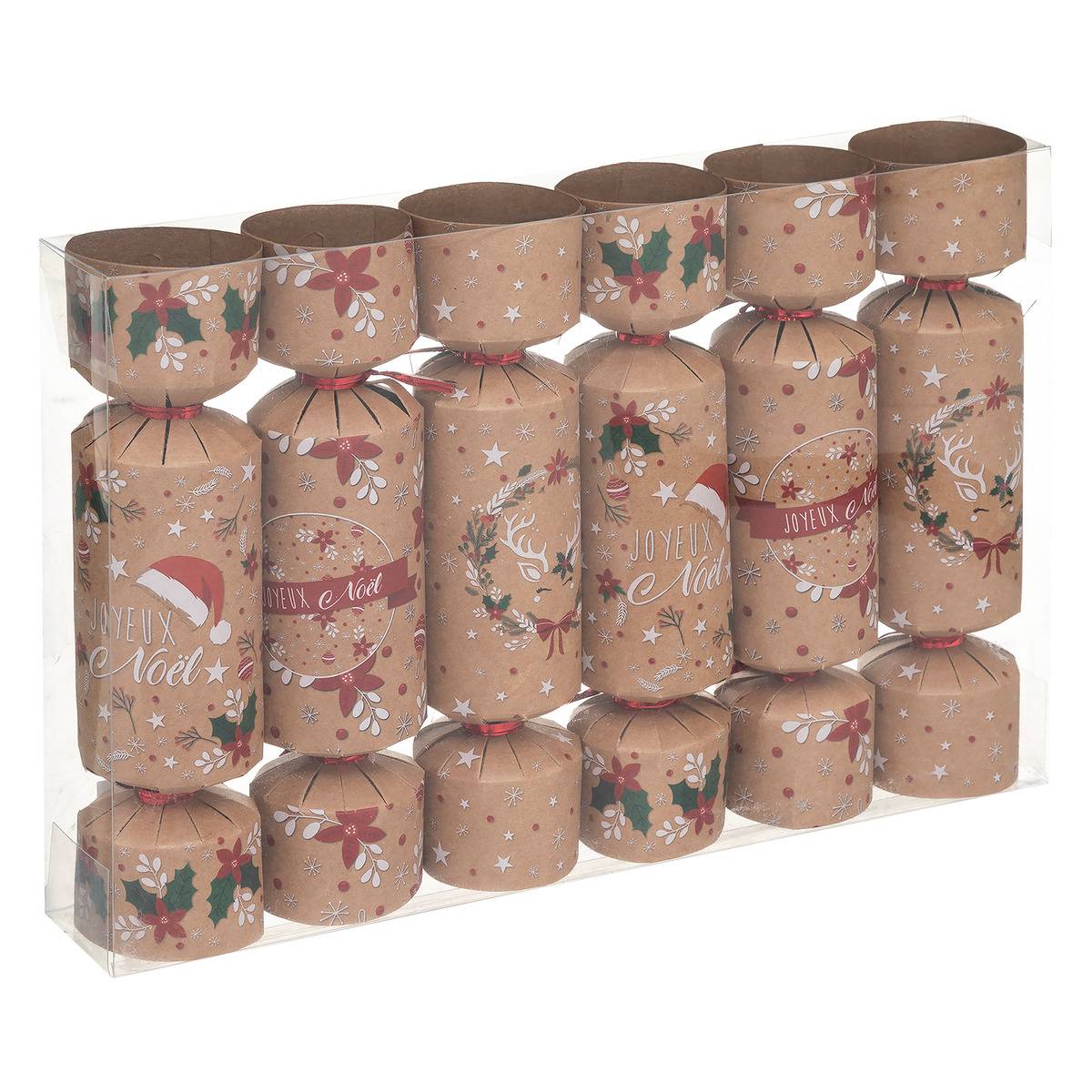 Crackers Kraft Imprimé Couleur X6 - Feeric Lights & Christmas