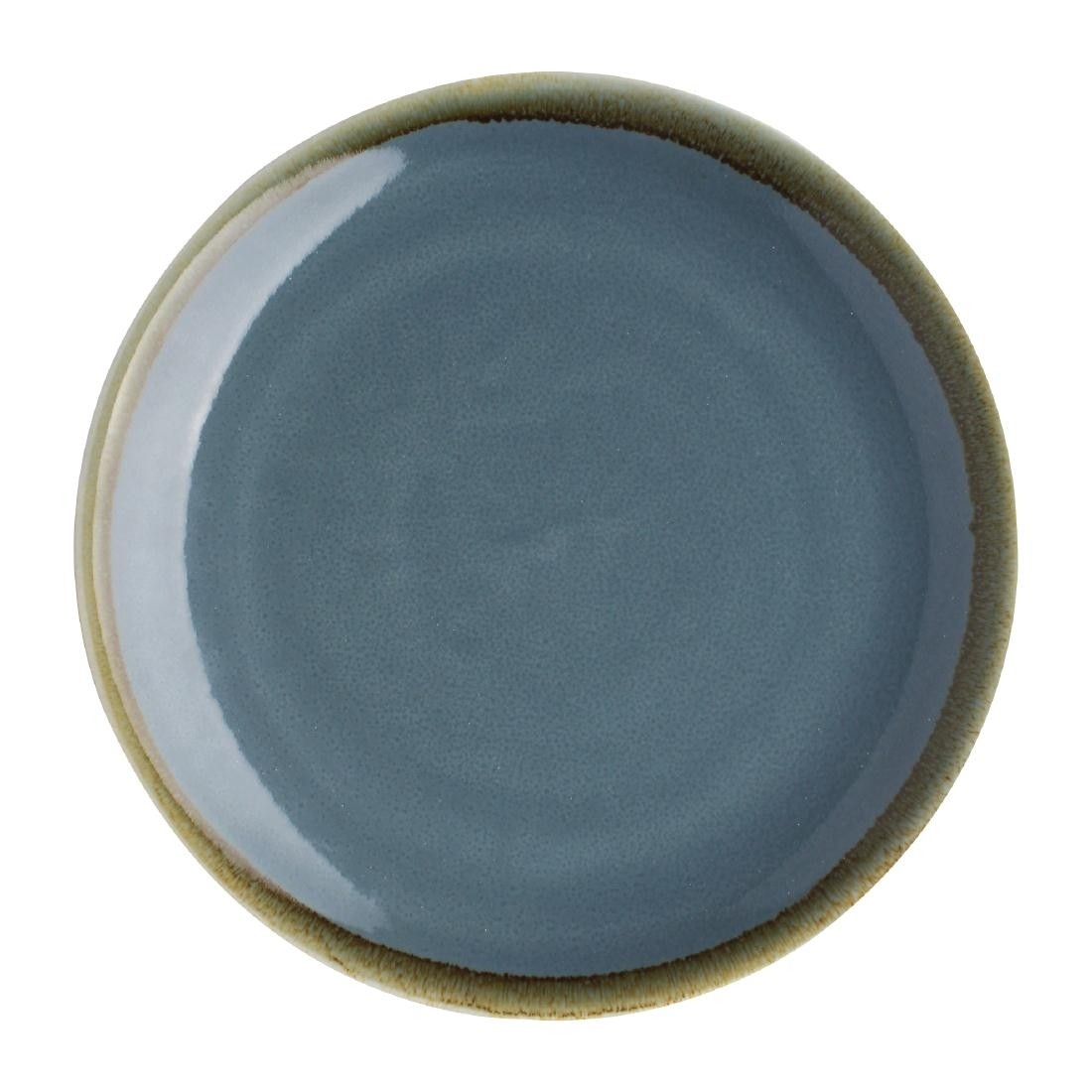 Assiette Plate Ronde Couleur Océan 230 Mm - Lot De 6