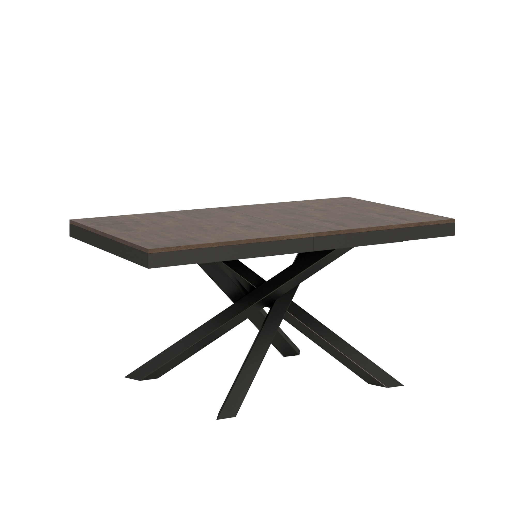 Table Extensible 90x160/264 Cm Volantis Evolution Noyer Structure Anthracite