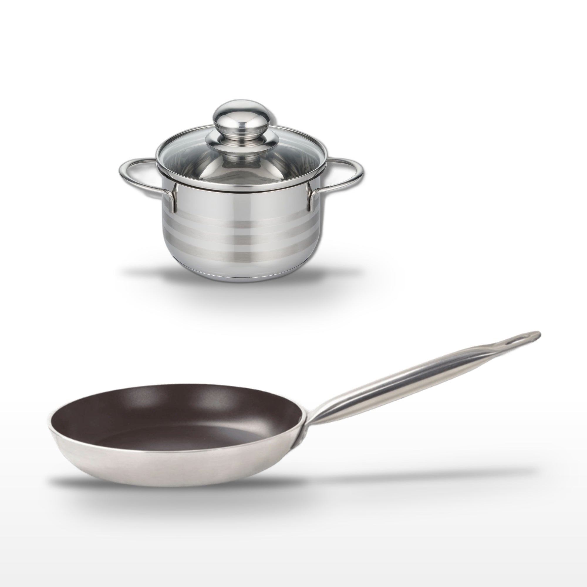 Batterie De Cuisine 1 Poêle 28cm + 1 Faitout 16cm Bistro Line