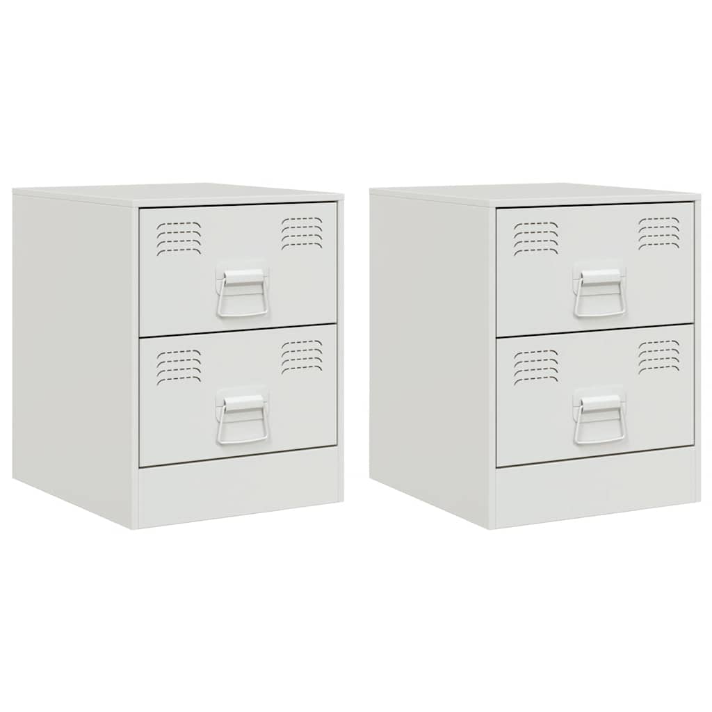 Lot De 2 Tables De Chevet Avec Tiroirs 34,5 X 39 X 44 Cm Dec034852
