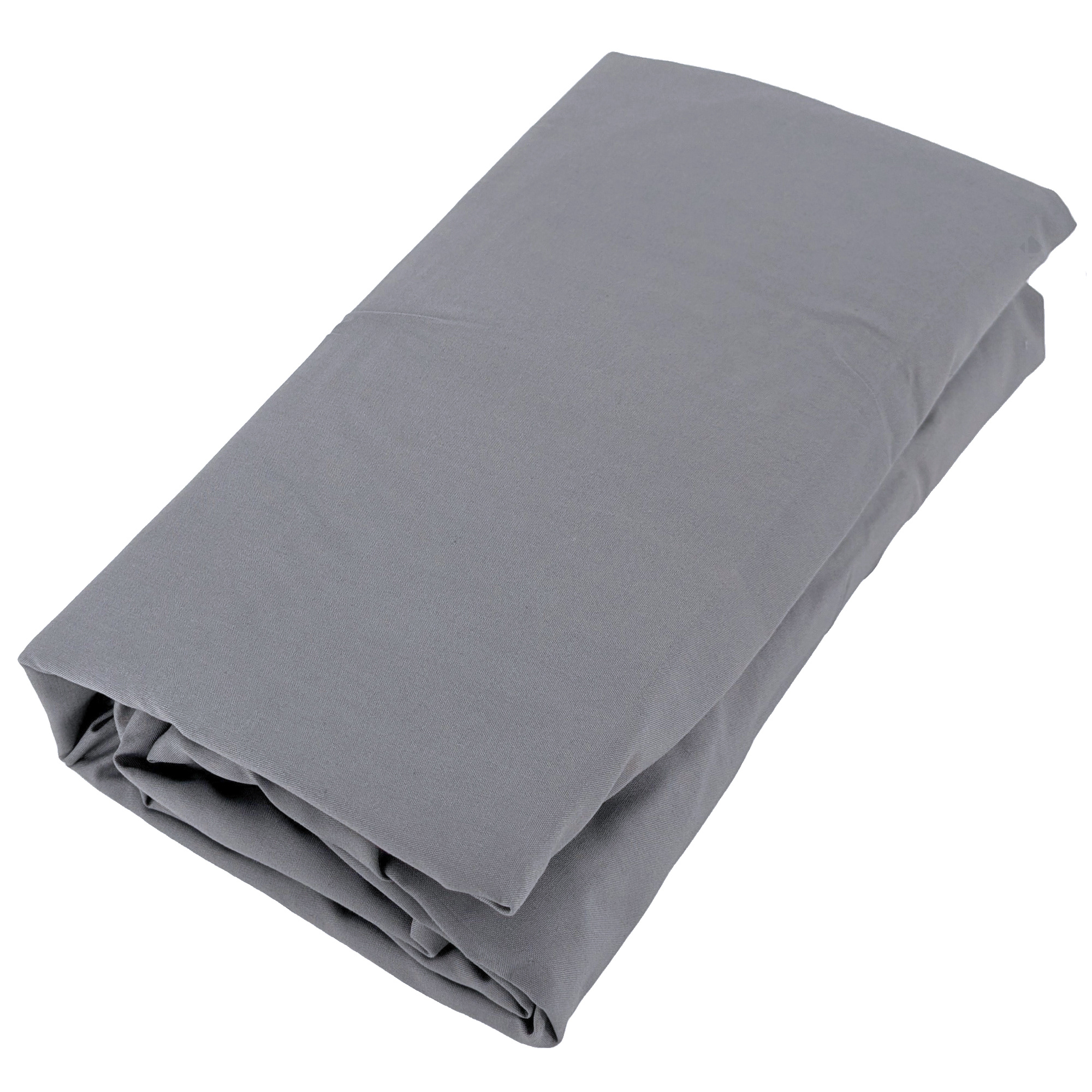 Drap Housse Uni 140x200 Cm Bonnet 35 Cm Percale De Coton Manoir Gris Ardoise