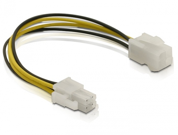 Delock Power Cable P4 Male/female 0,15 M