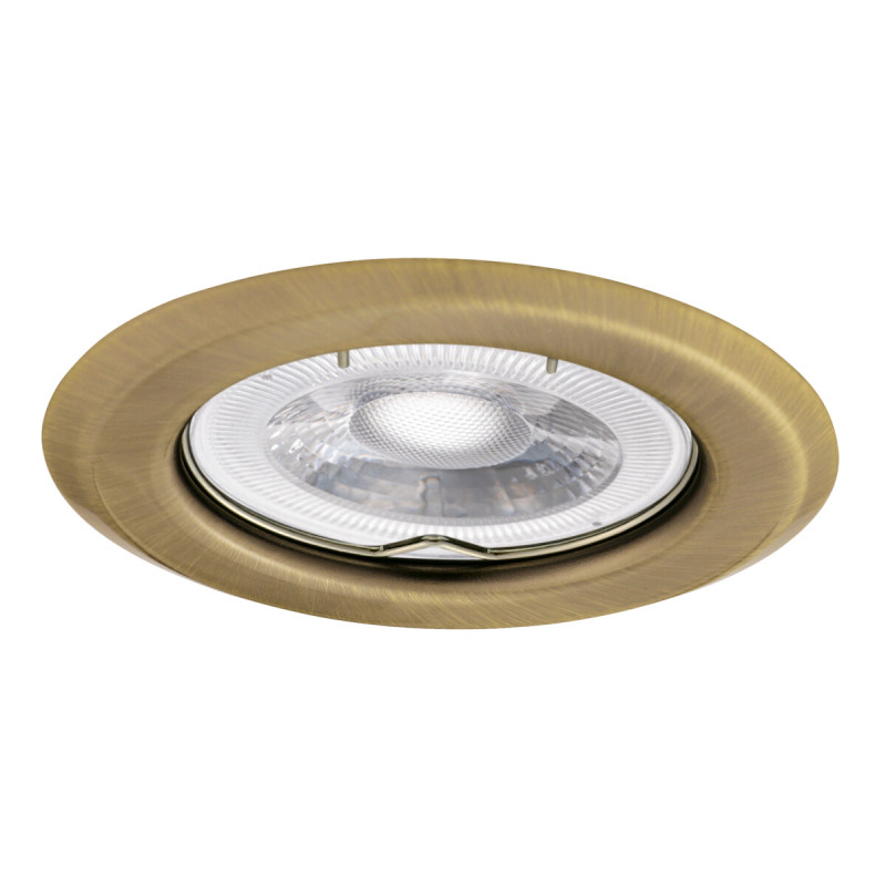 Anneau Décoratif Spot Encastré - Acier Laiton Mat - Ø82mm - Gu10/gx5.3