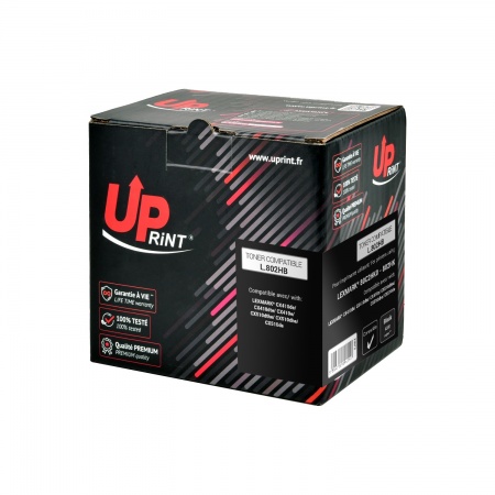 Toner Uprint Compatible Lexmark 80c2hk0 (802h) Noir