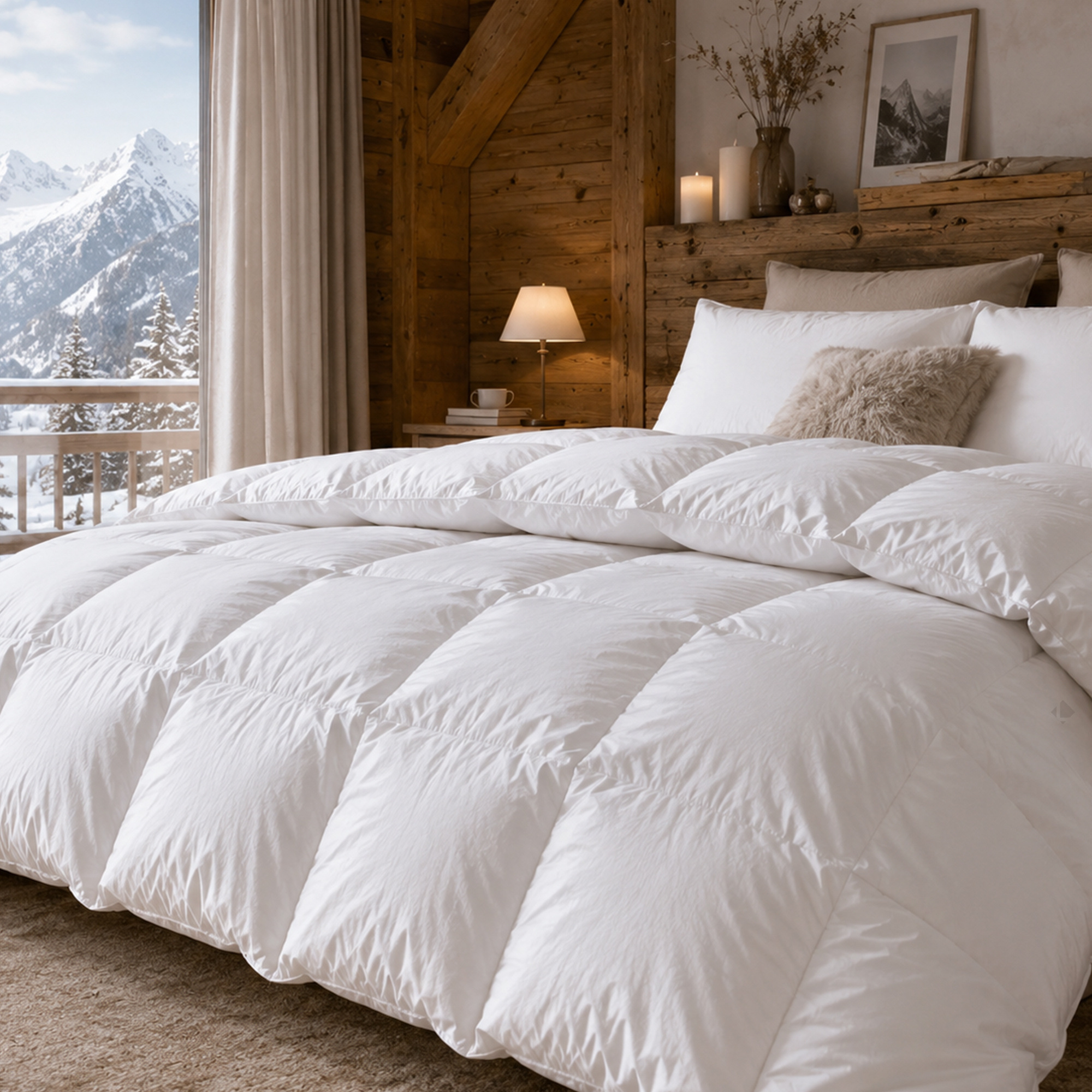 Couette 200x200 Cm Hiver Picardie Garnissage Naturel Duvet De Canard 500g/m2