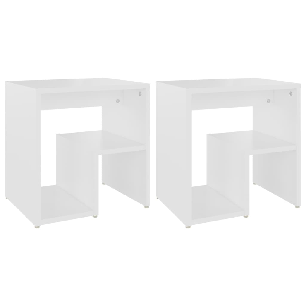 Lot De 2 Tables De Chevet Avec Étagères 40 X 30 X 40 Cm Dec034889