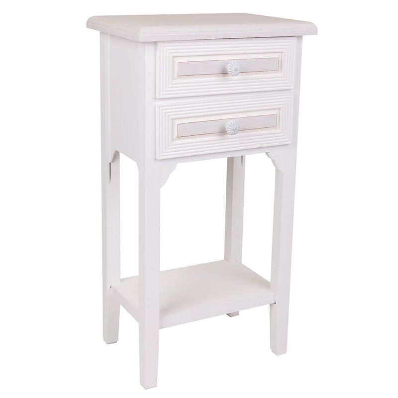 Table De Nuit Alexandra House Living Blanc 26 X 69 X 37 Cm