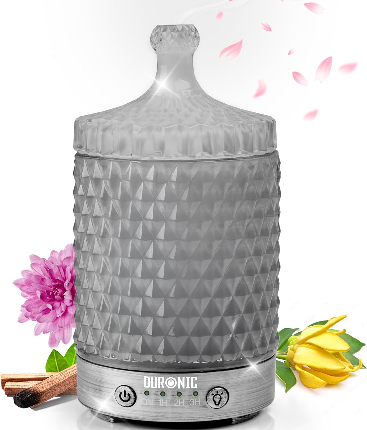 Diffuseur D'arômes Brumisateur D'huiles Essentielles Purificateur D'air Humidificateur Aromathérapie Duronic Ad33