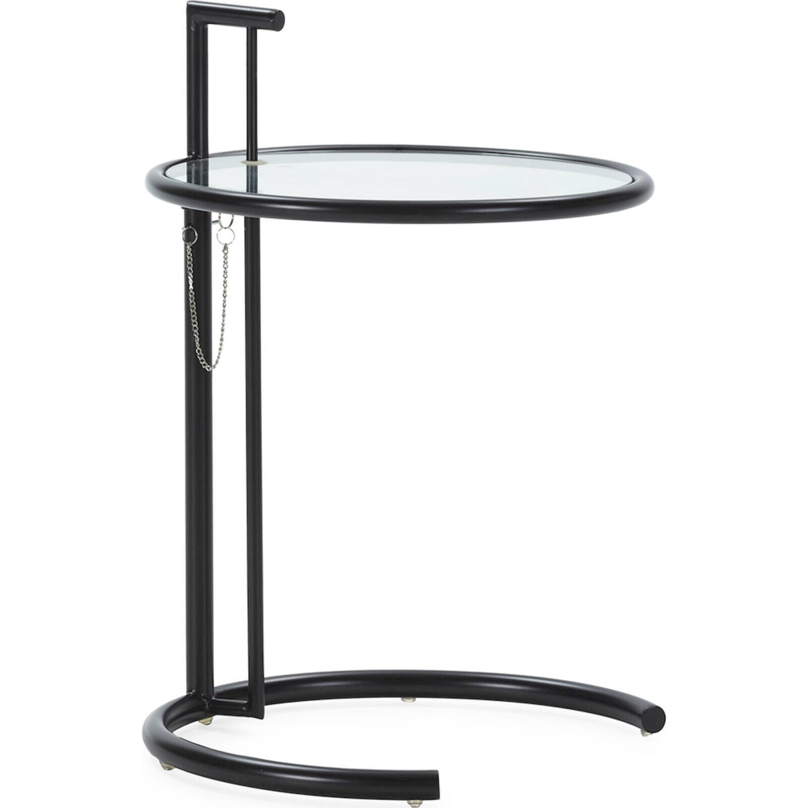 Table D'Appoint Design Verre Et Métal Noir - Noir Élégant Avec Plateau En Verre