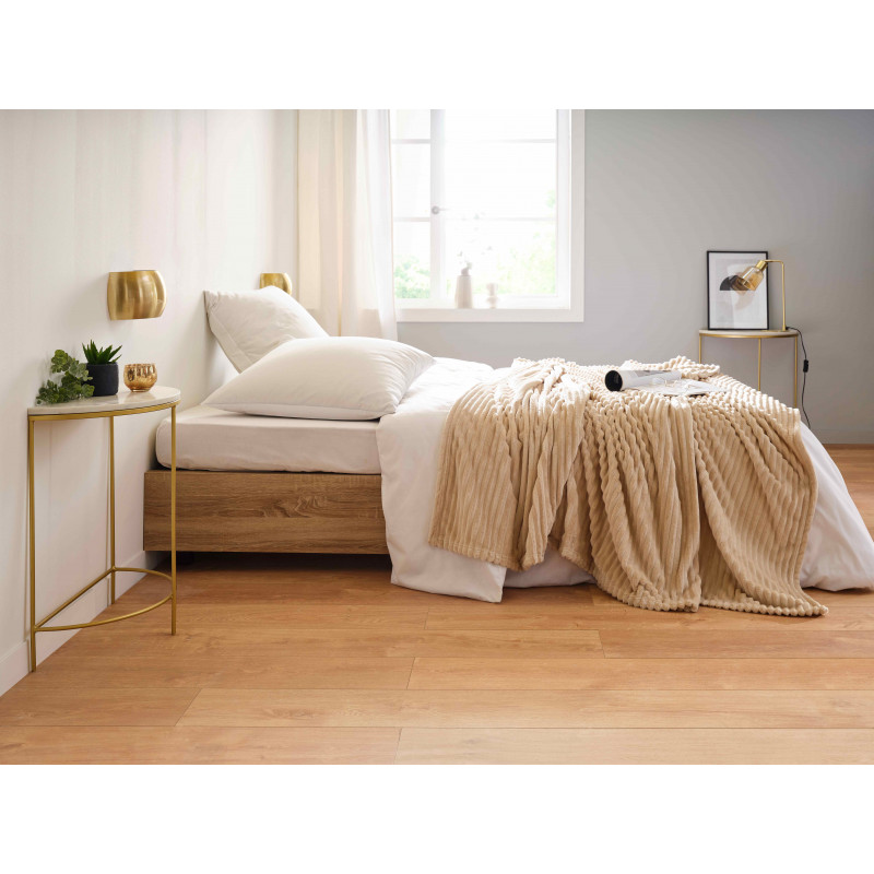 Plaid Microvelours Côtelé "dolce" 150 X 200 Cm Toison D'or