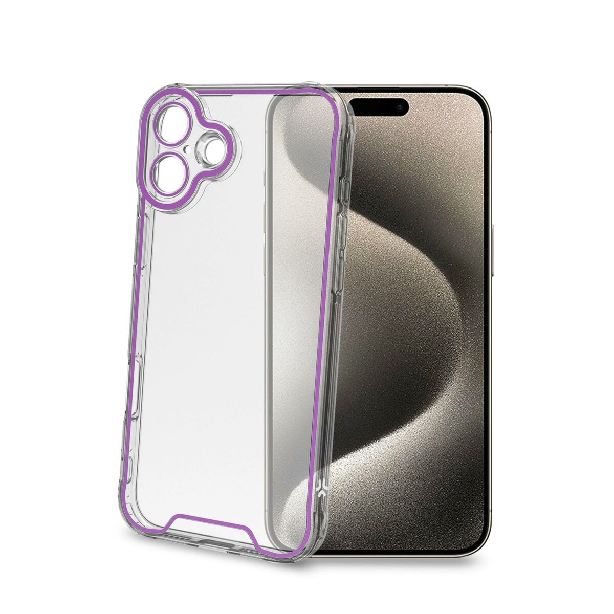 Protection Pour Téléphone Portable Celly Iphone 16 Plus Transparent