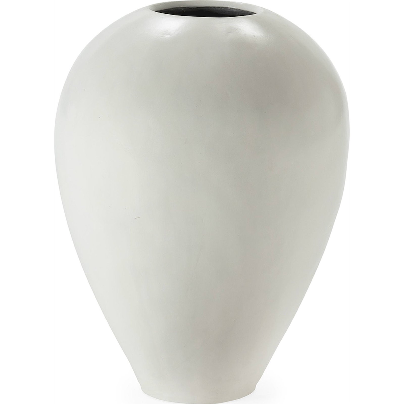 Cache Pot Blanc En Fibres Ciment Style Contemporain Pour Terrasse - Blanc Mat Fibres Ciment