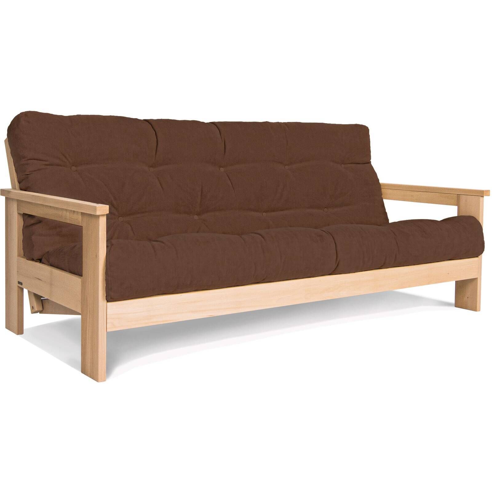 Canapé Lit Mexico - 145 X 200 Cm - Bois Clair Et Beige