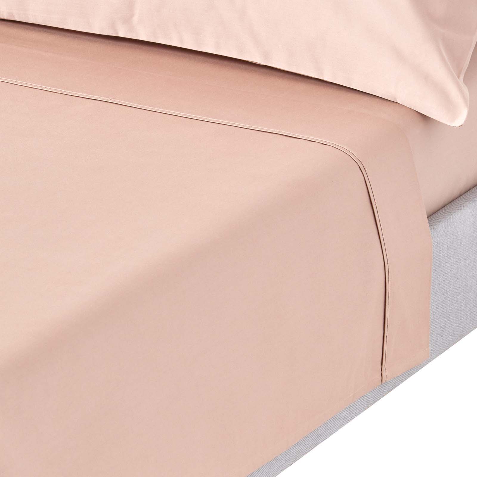 Drap Plat Premium 275x275cm Taupe Beige Coton Égyptien 1000tc Homescapes