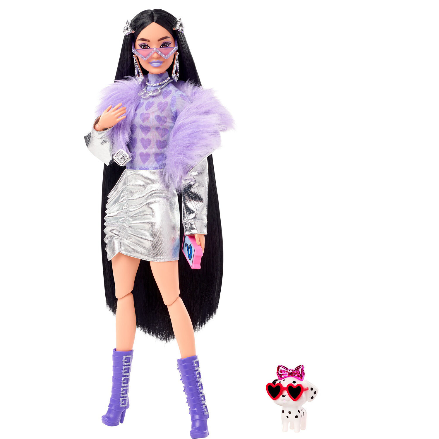 Barbie extra fourrure violette