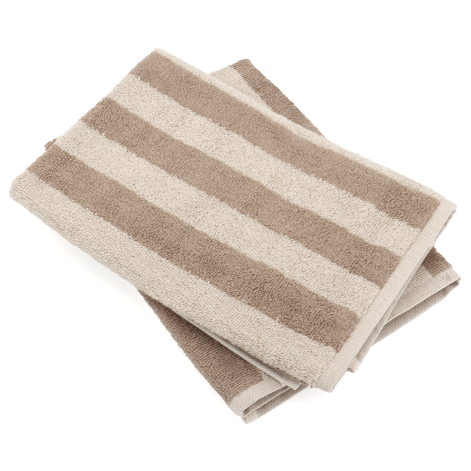 Lot De 2 Torchons De Cuisine Éponge 50x50 Cm Coton Pat Marron