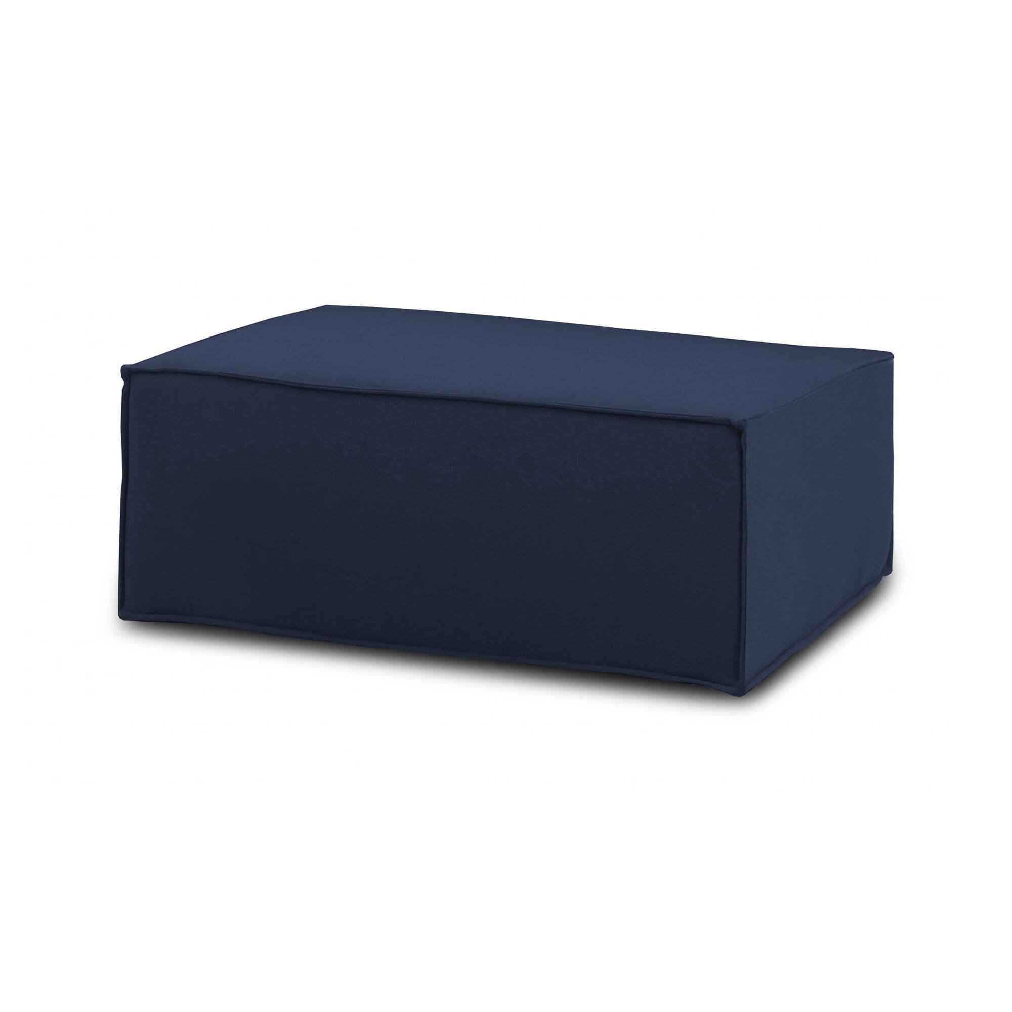 Pouf,en Tissu,bleu,100x70h43 Cm