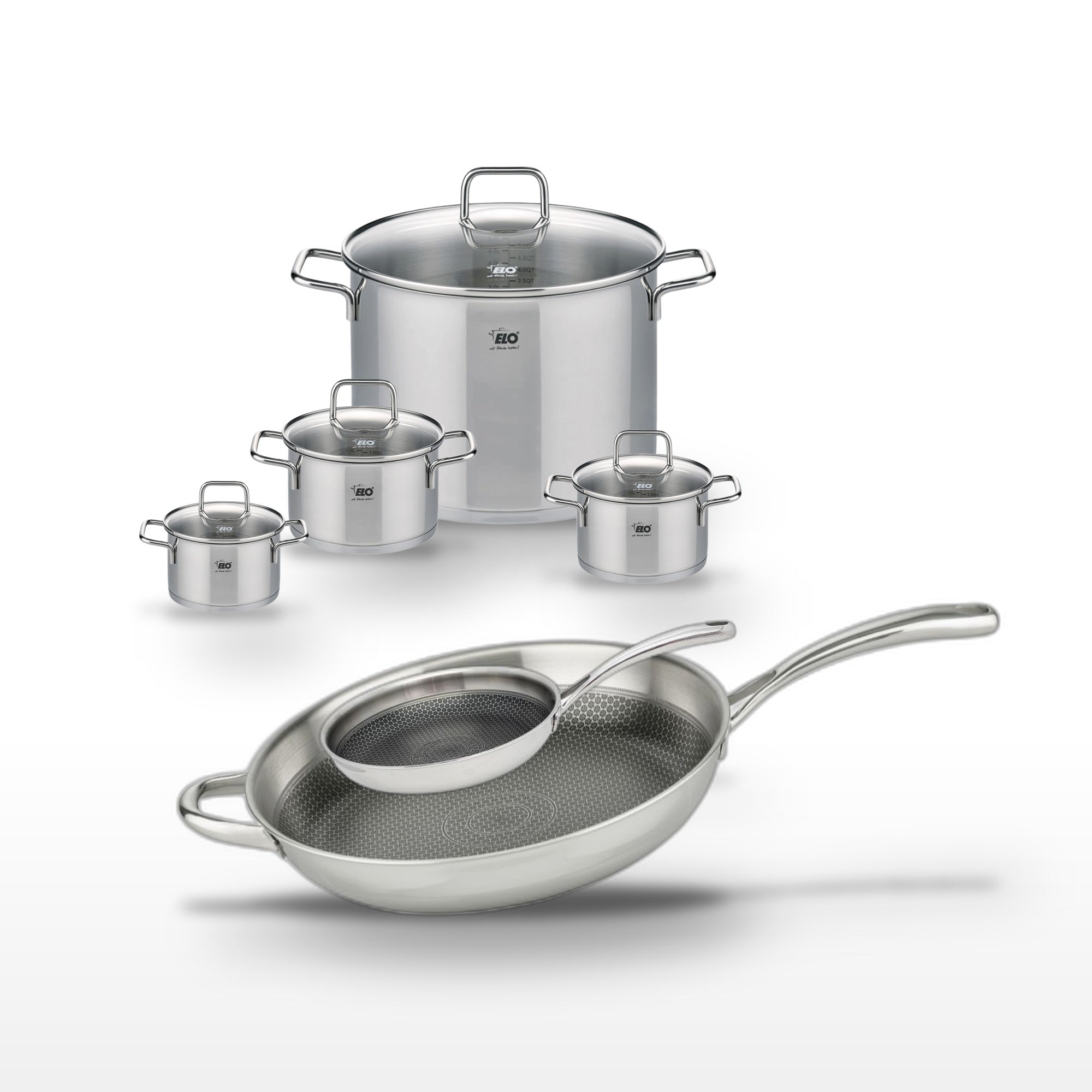Batterie De Cuisine 1 Poêle 24cm + 4 Faitouts Relief Evolution