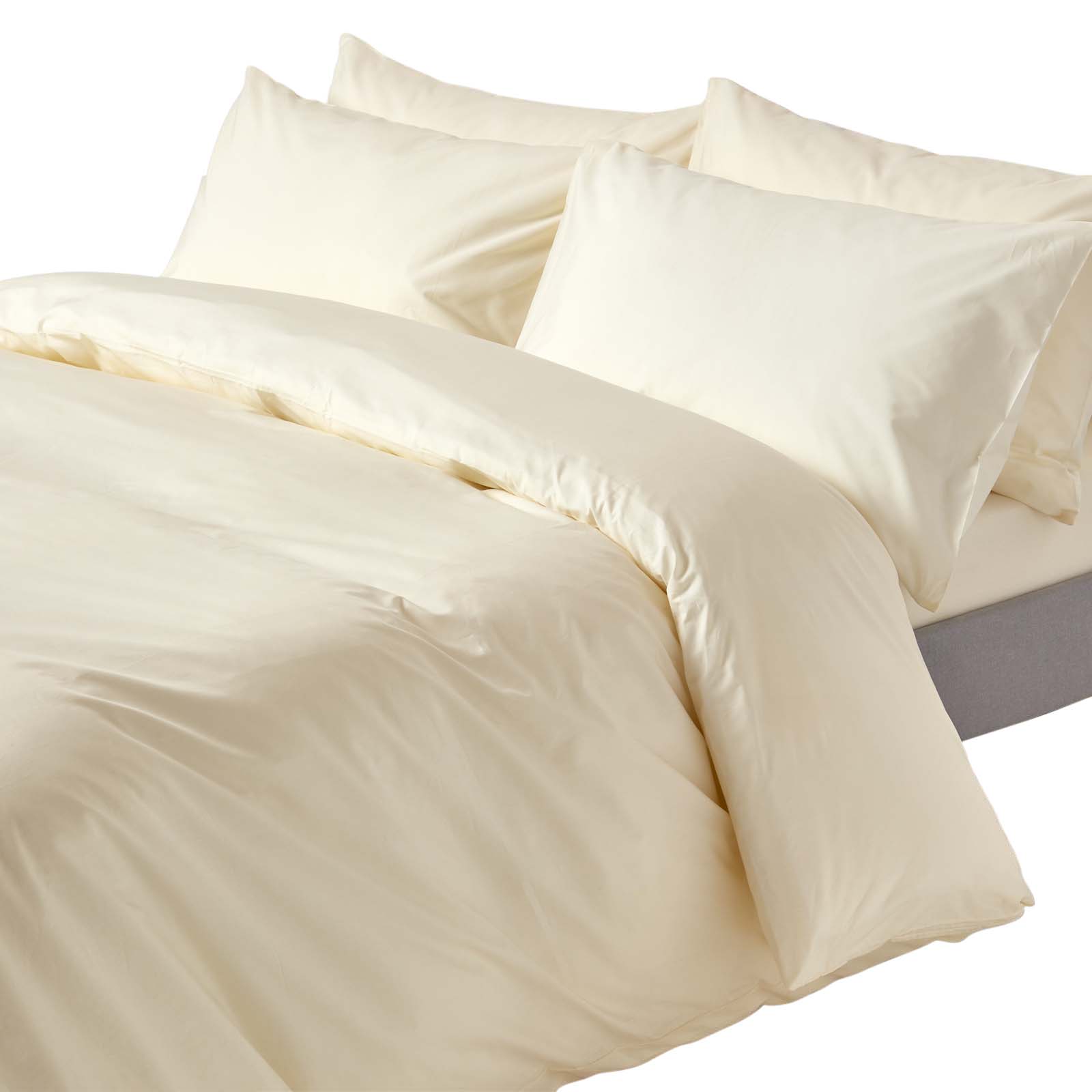 Parure De Lit 200x200cm - Coton Égyptien 200tc - Beige - Homescapes