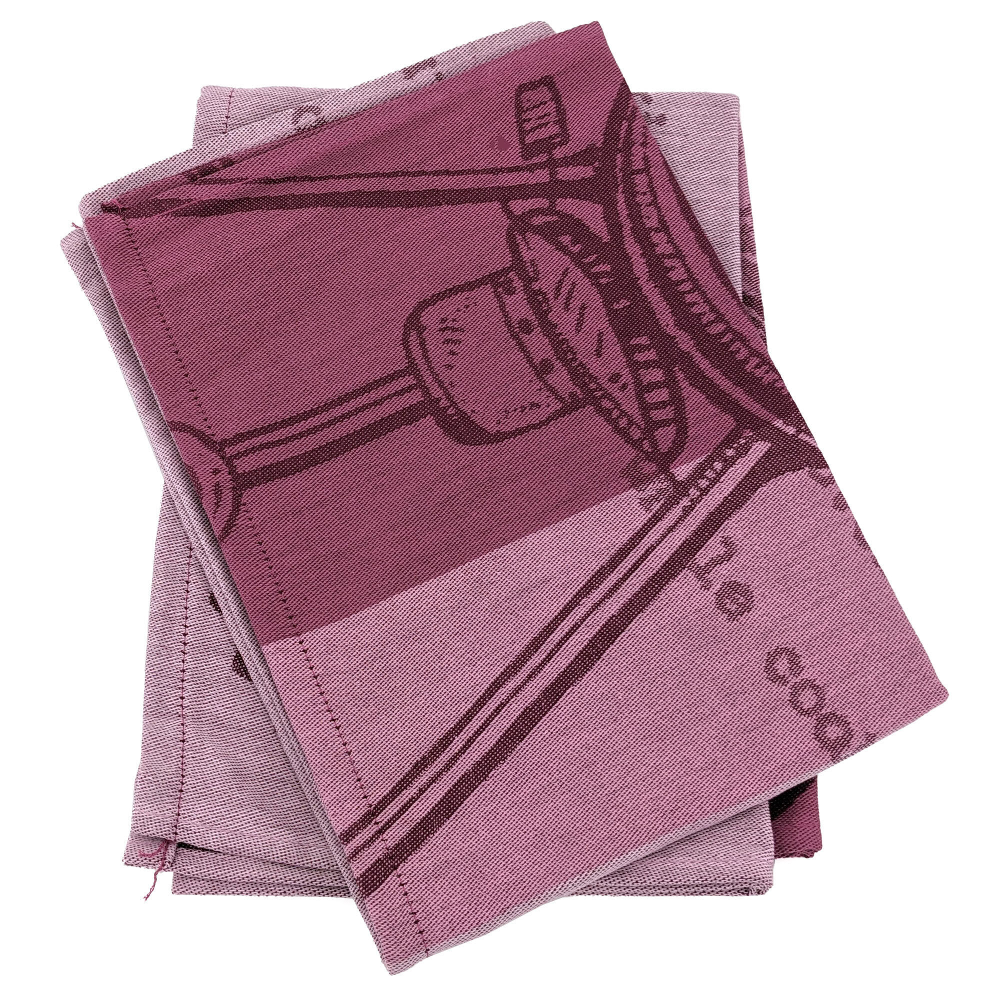 Lot De 2 Torchons De Cuisine Pur Coton 50x70 Cm Collection Bbq Rose