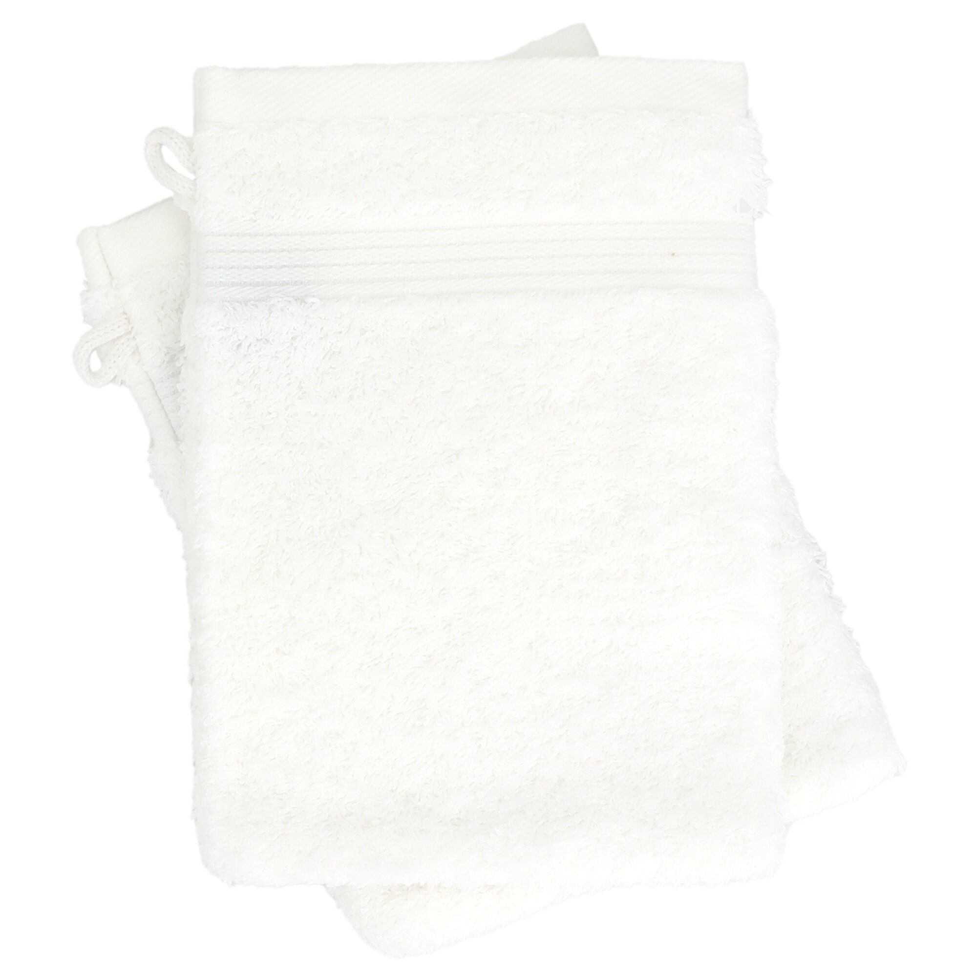 Lot De 2 Gants De Toilette 16x21 Cm Luxor Blanc
