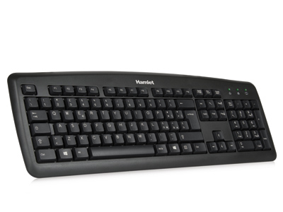 Hamlet Xkkita2-u4w-bk Clavier Bureau Usb Qwerty Anglais Noir