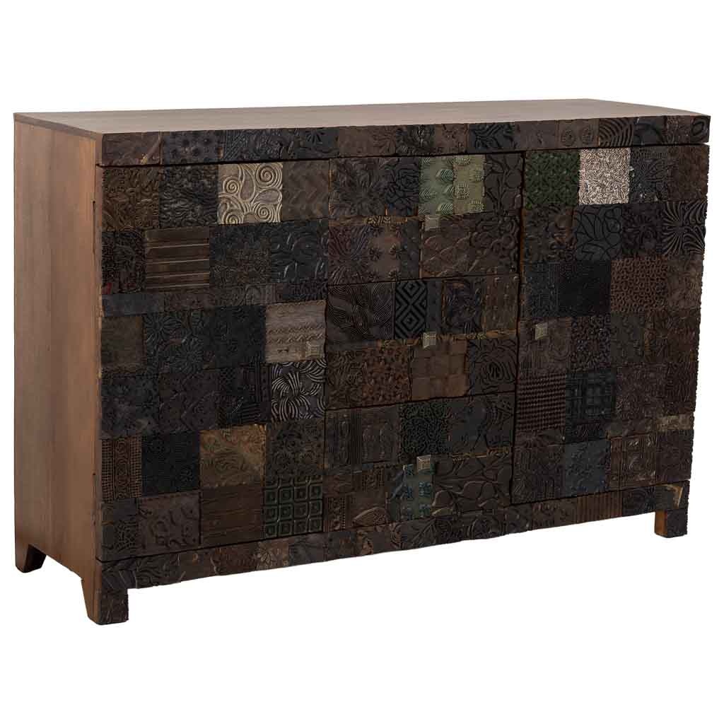 Buffet En Bois Marron 152x48x102