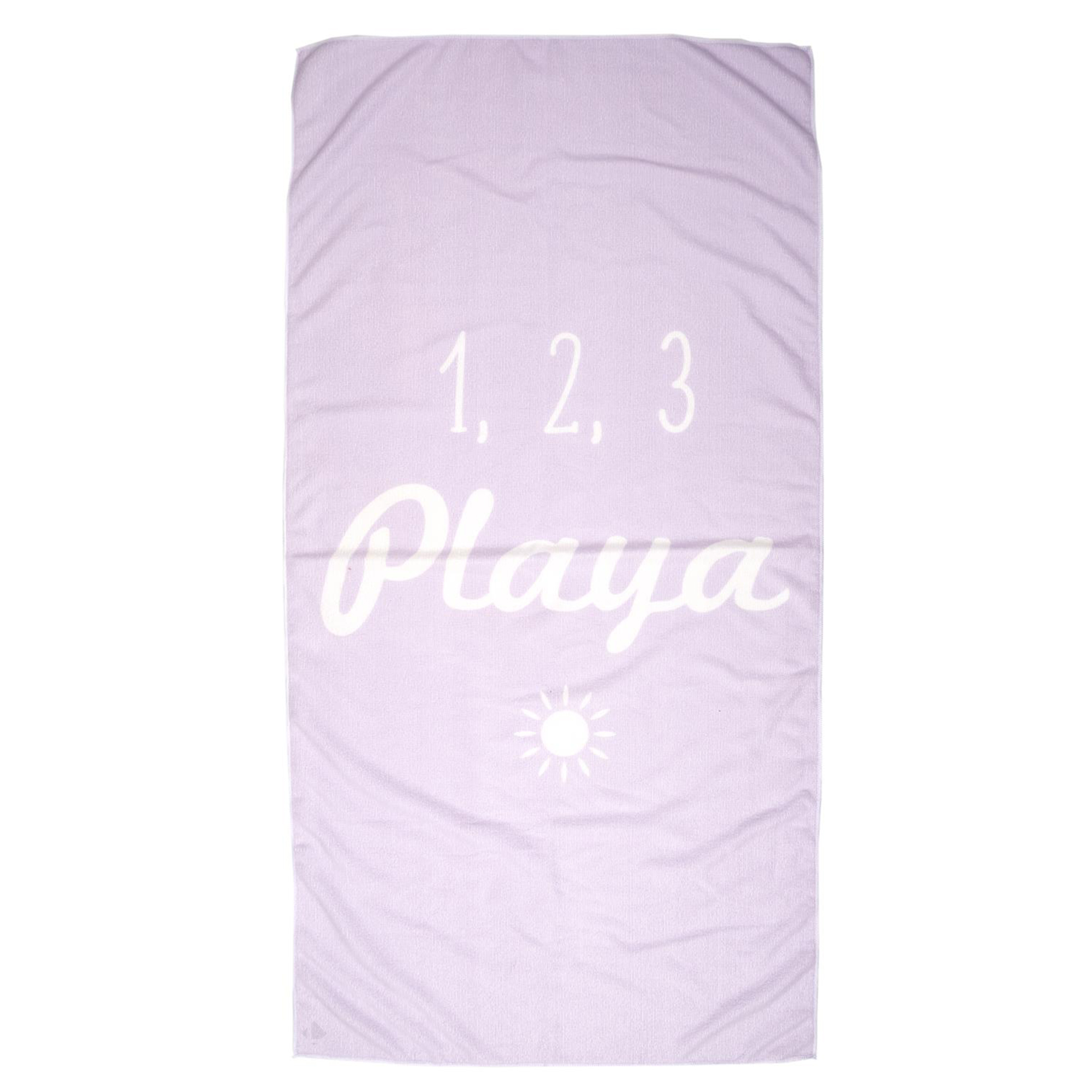 Drap De Plage 70x140 Cm En Polyester Kaneohe Modèle "1 2 3 Playa" Violet