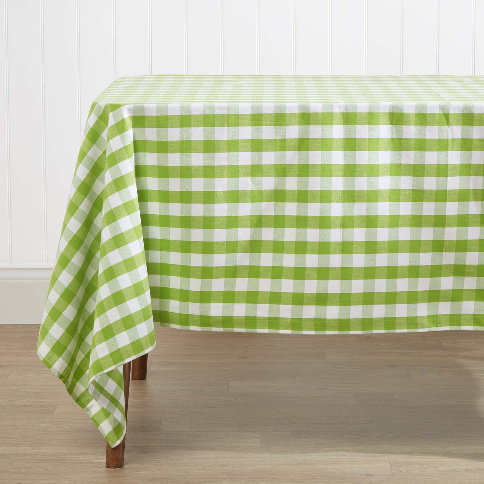 Nappe De Table À grands Carreaux Vichy En Coton Vert 137x228cm - Homescapes
