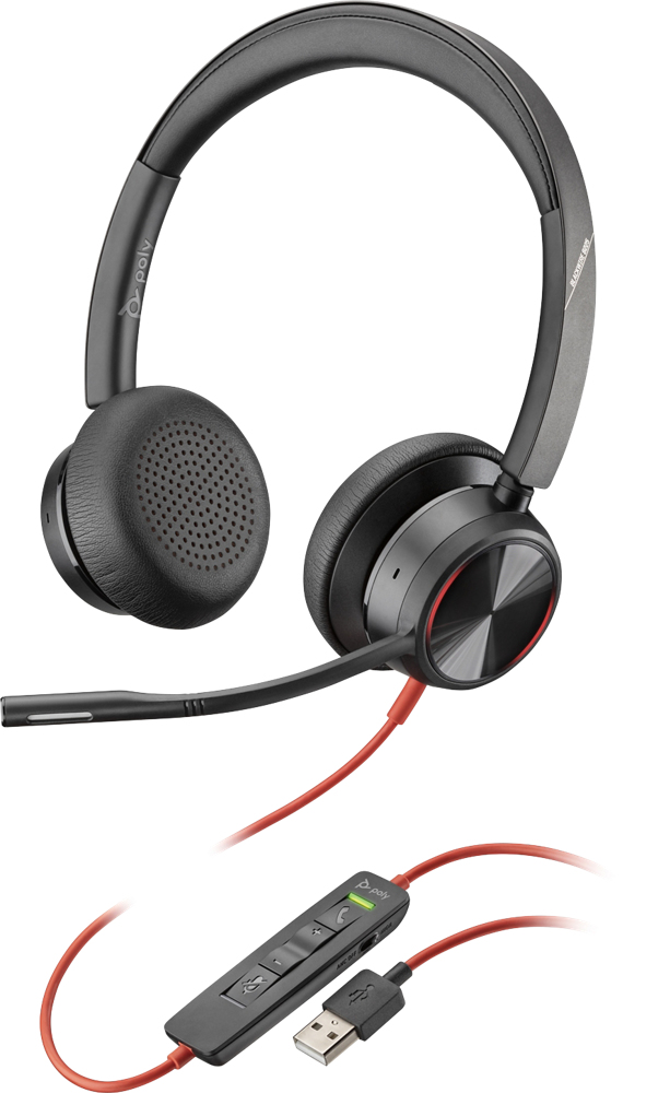 Poly Blackwire 8225 Casque Avec Fil Arceau Bureau/centre D'appels Usb Type-a Noir
