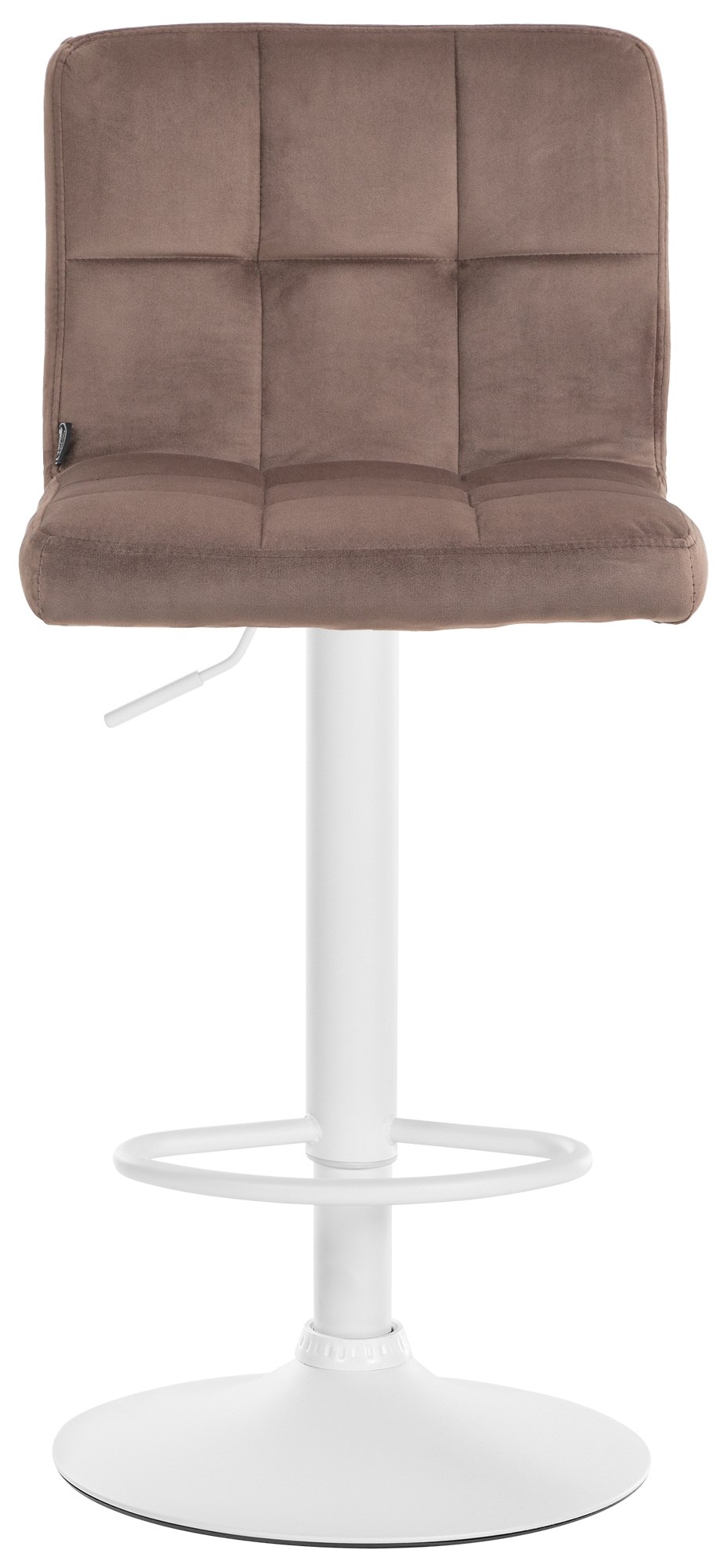 Tabouret De Bar Peru Velours Blanc Brun