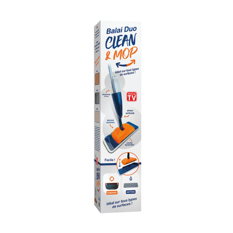 Balai Brosse Tête Rectangulaire - Venteo - Balai Duo Mop Cleaner™ - Manche Alu -