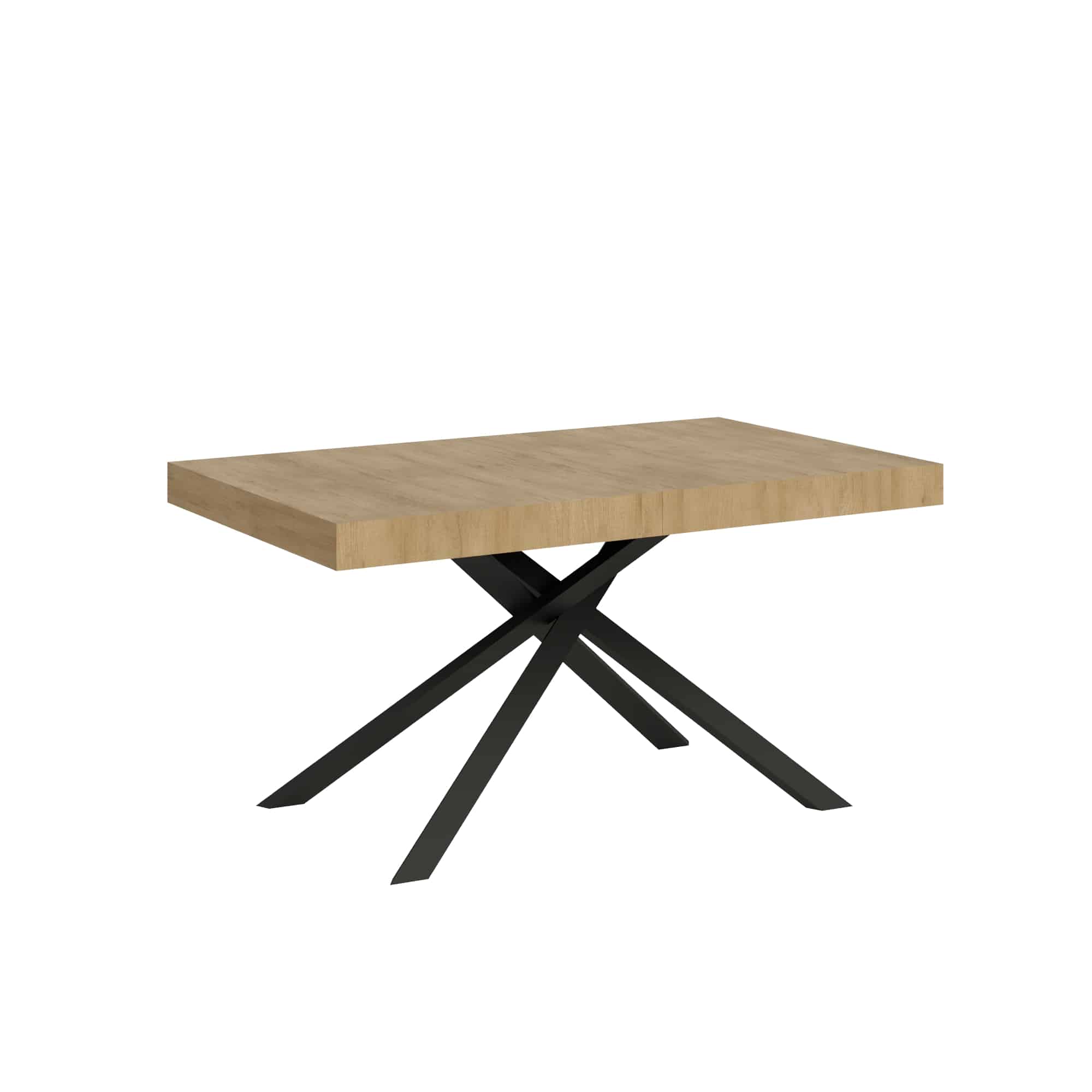 Table Extensible 140/400x90 Cm Karida Chêne Nature Pieds Anthracite