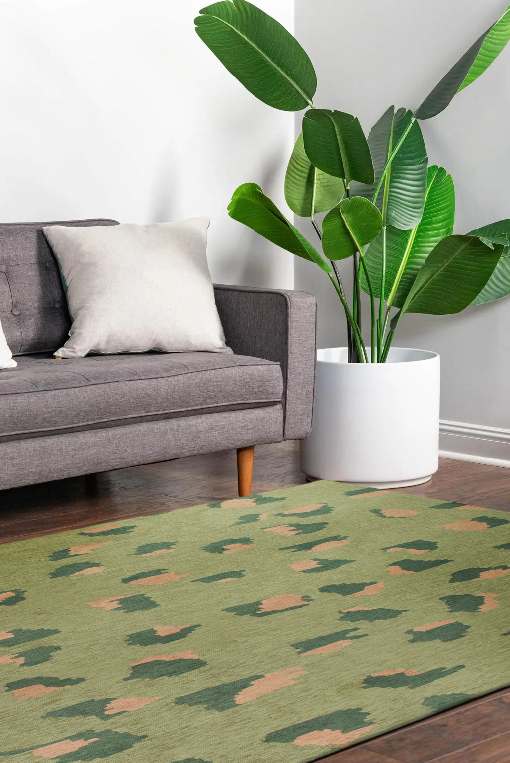 Tapis - Collection Leo Beneffito - Spinach - Tapis À Motifs, Finition Artisanale, Tissage En Belgique - Tapis