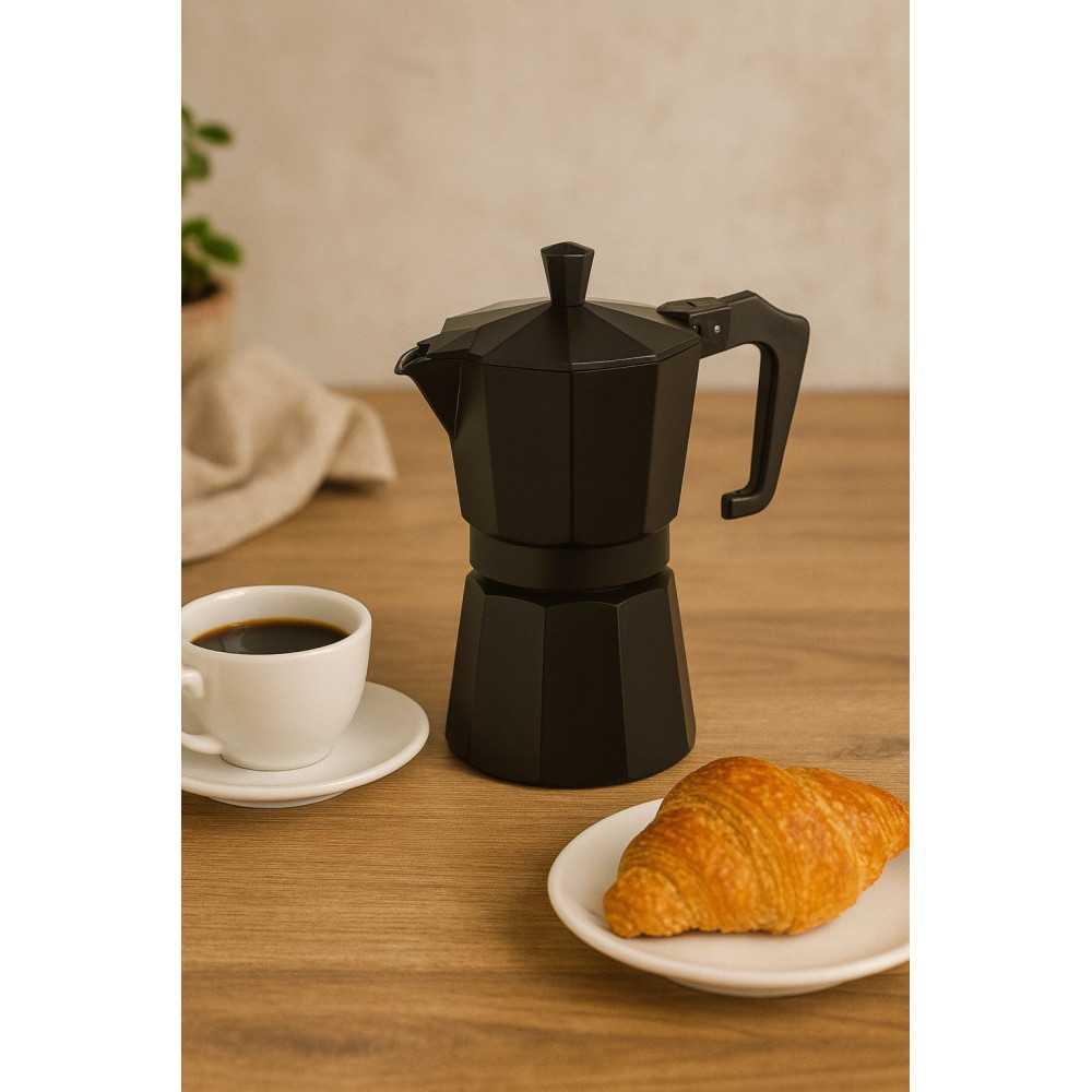 Cafetière Italienne Italexpress Aluminium Noir 15.5x8.9x15.6 Cm Pezzetti