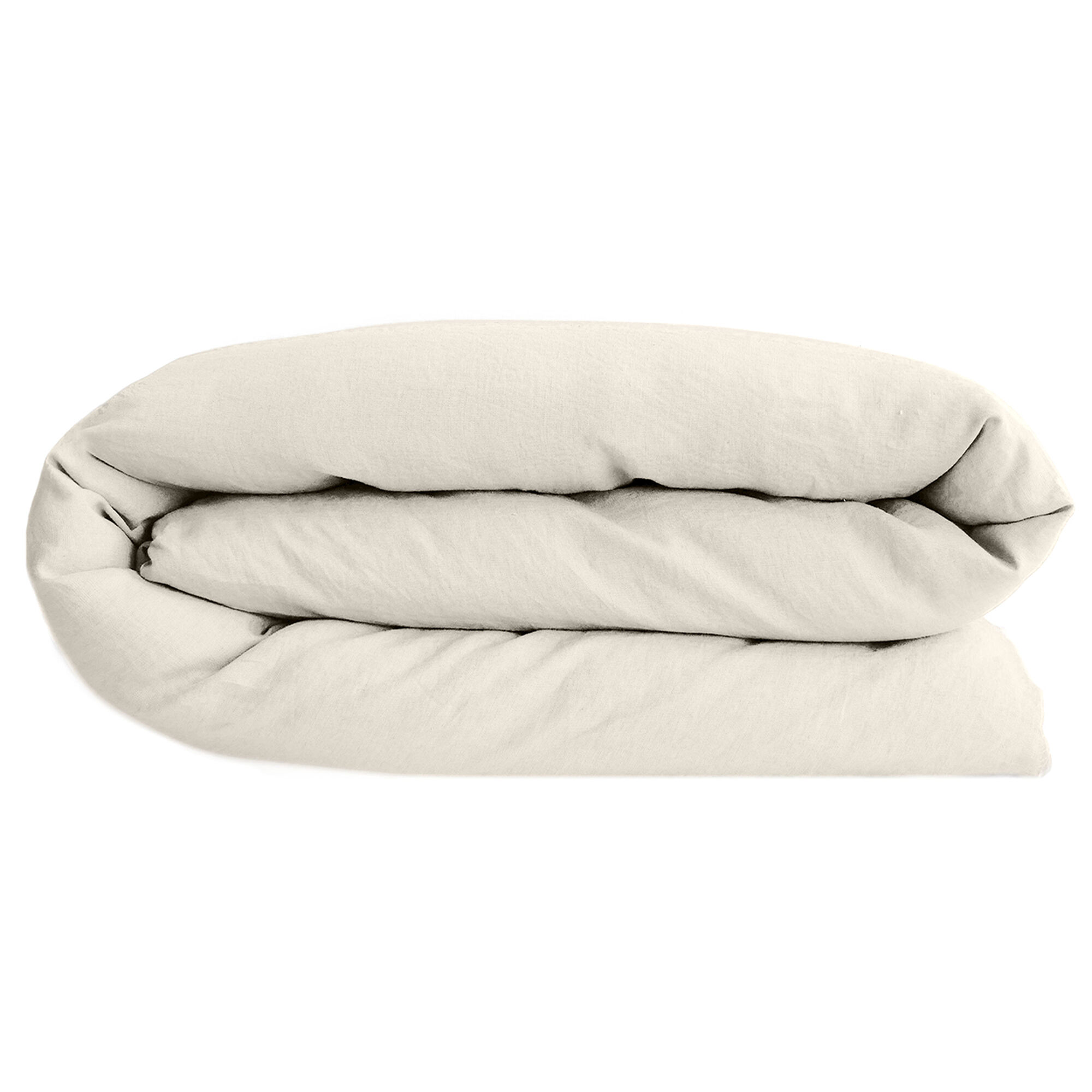 Housse De Couette Lin Et Coton 280x240 Cm Collection Opera Beige Ivoire