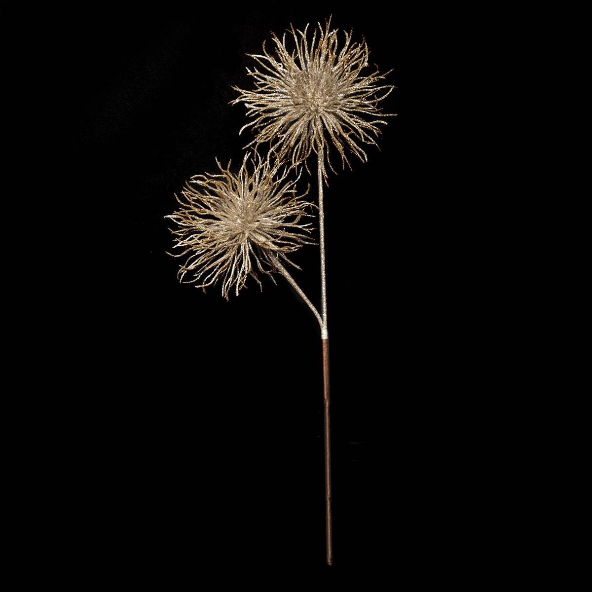 Branche 2 Oursins Paill Or 60 Cm - Atmosphera Créateur D'intérieur