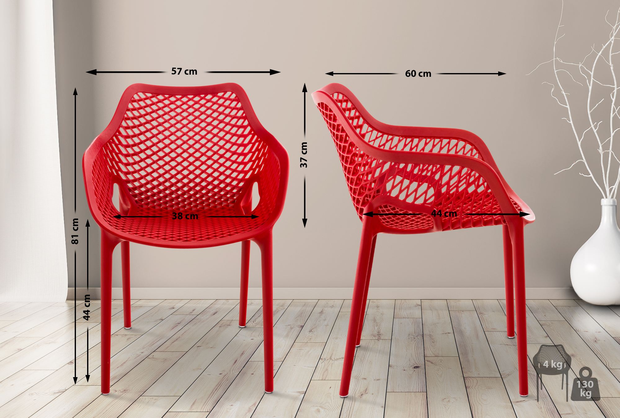 Chaise Air Xl Rouge