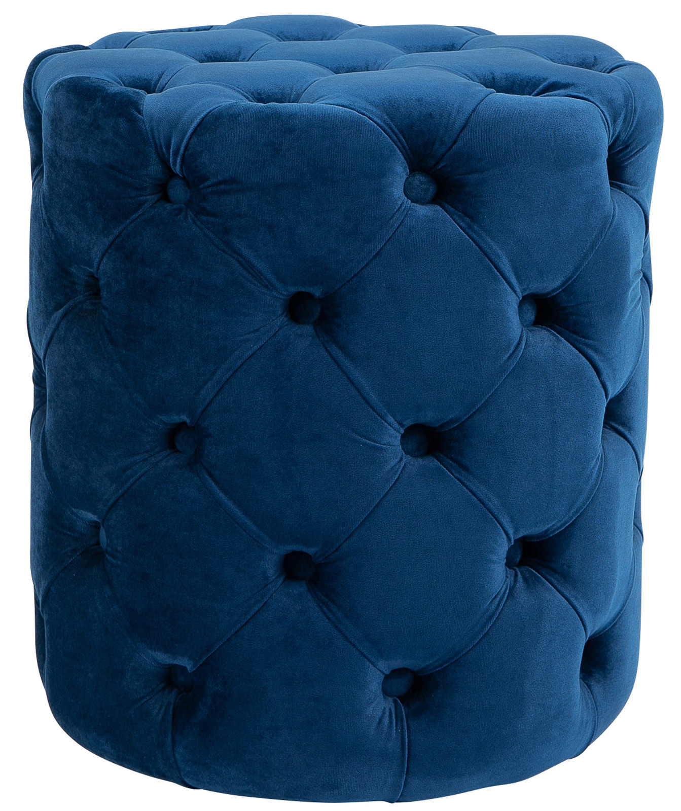 Tabouret Drancy Velours M Bleu