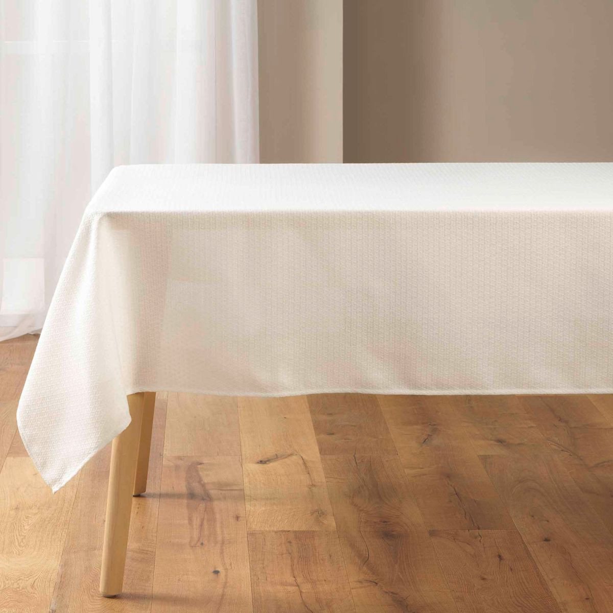 Nappe Jacquard "stella" 140x250cm Blanc