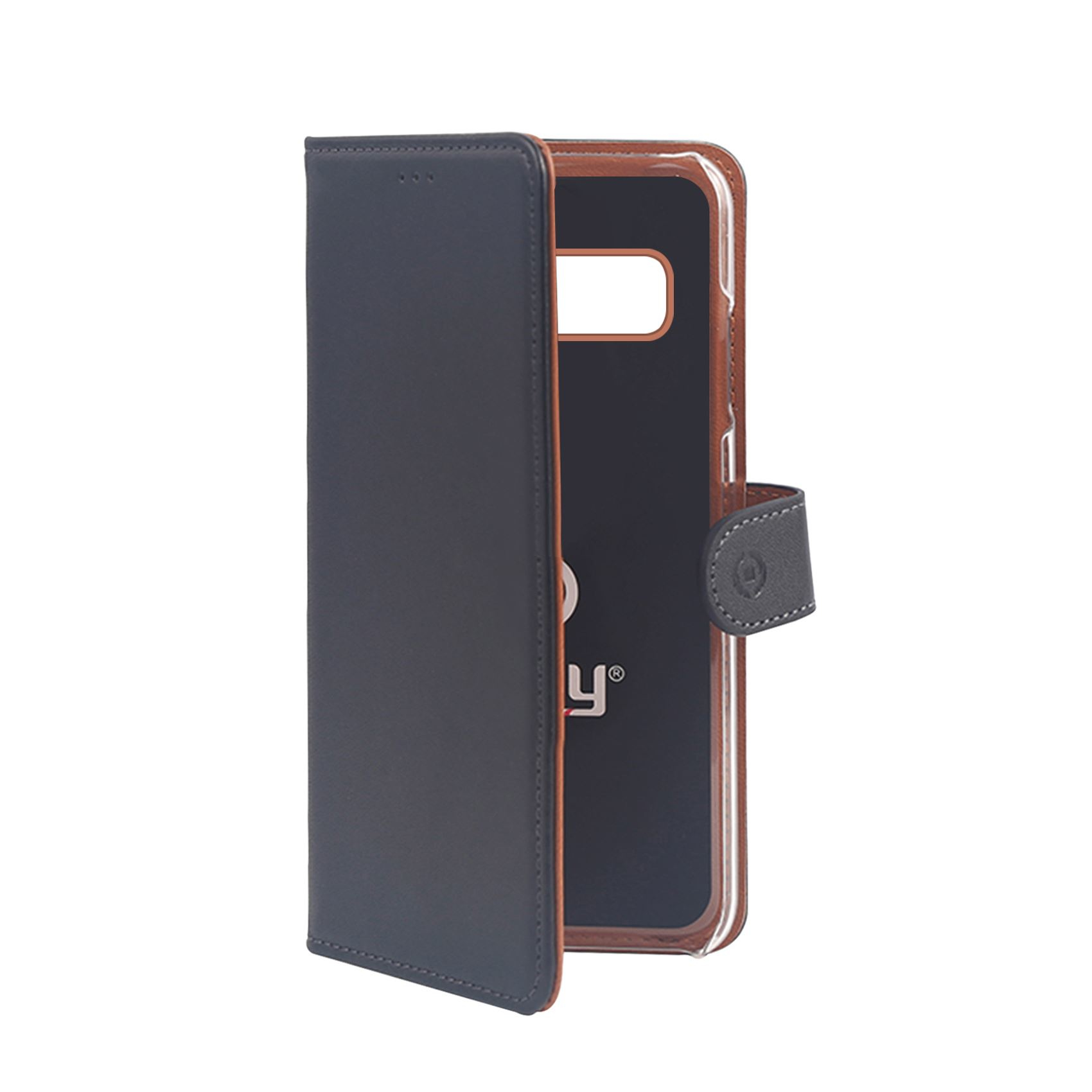 Celly Wally891 Coque De Protection Pour Téléphones Portables 16,3 Cm (6.4") Étui Avec Portefeuille Noir, Marron